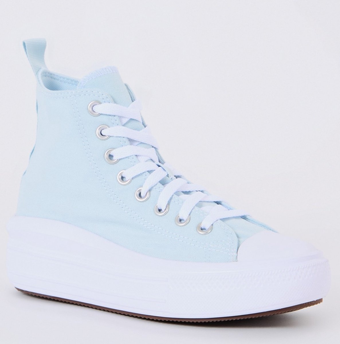 Converse Junior Chuck Taylor All Star Move Platform sneaker van canvas - Licht blauw - Maat 32