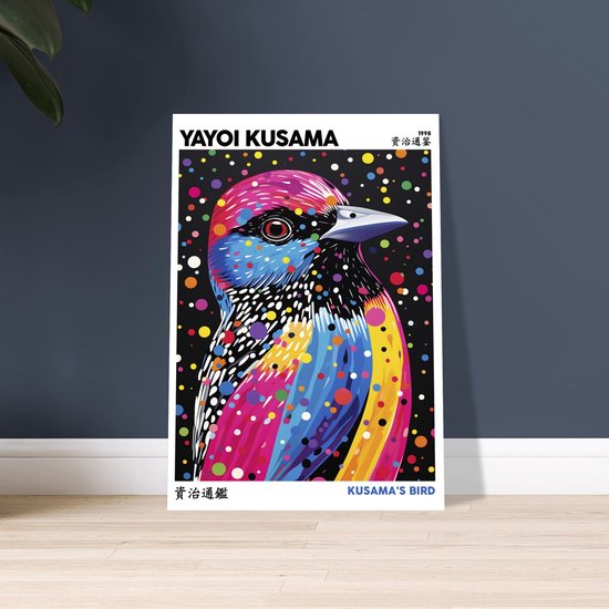 Affiche Yayoi Kusama - L'oiseau de Kusama 30x40 cm