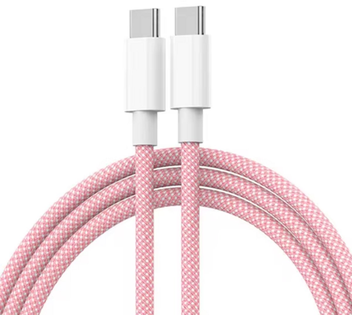 Lost Connection USB-C naar USB-C oplaadkabel Roze 1 meter