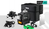 Bol.com Kruislijnlaser - 3D Kruislijn laser - Zelfnivellerende Kruilijn laser - Inclusief: Draagtas Oplader&Accu Mini Statief Mu... aanbieding