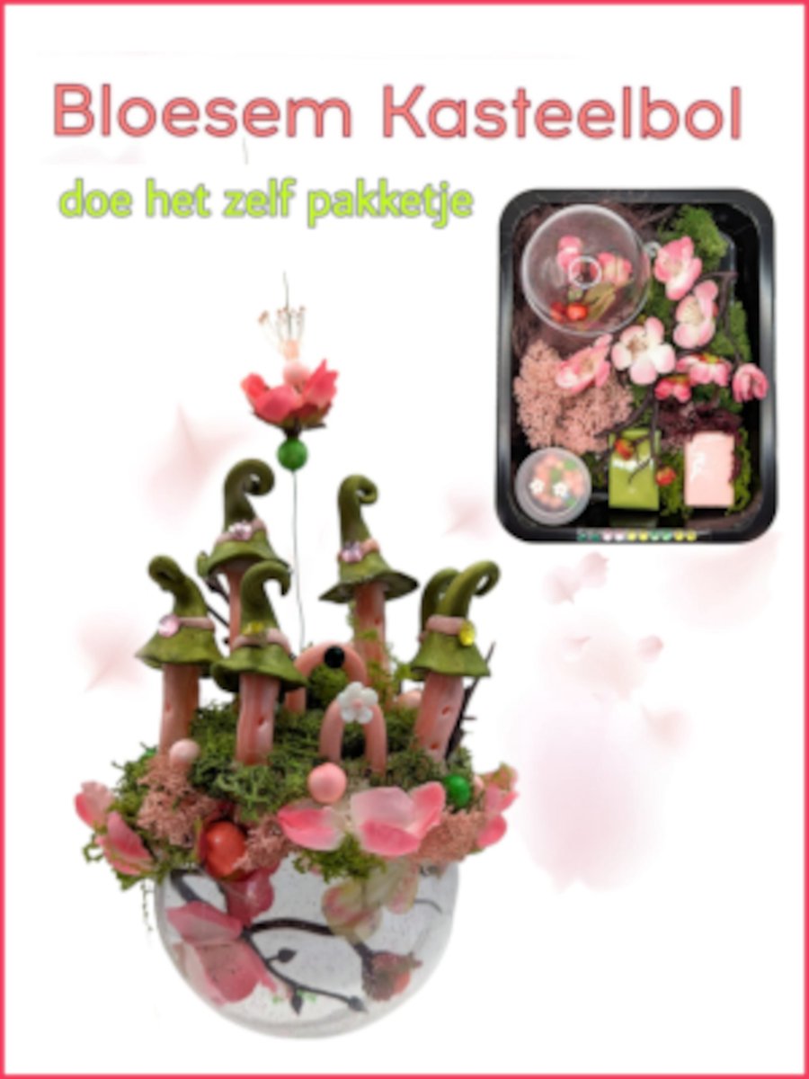 Fantasyatelier - Doe het zelf knutsel pakket - Kasteelbol - Bloesem Lente