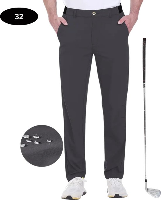 Pantalon de golf Bovista pour homme - Vêtements de golf - Golf - Accessoires de vêtements pour bébé de Golf - Pantalon élégant - Gris foncé M - Taille 48