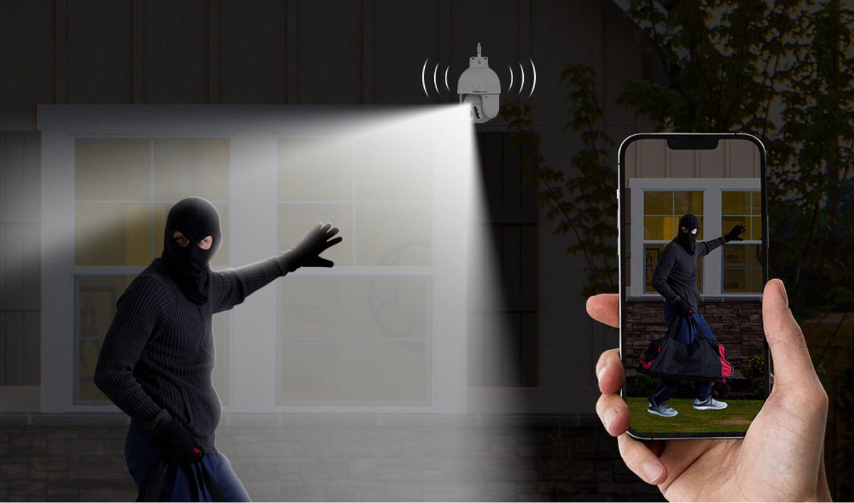 Foscam SD8P Beveiligingscamera 4K PTZ Buiten Zwart - afbeelding 3