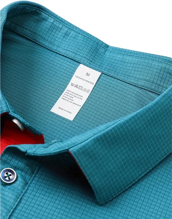 Bovista Golf Shirt Heren - T-shirt - Golfkleding - Golfen - Golf Accessoires - Polo Shirt - Zwart + Groen + Blauw - Maat L van Bovista — afbeelding 4