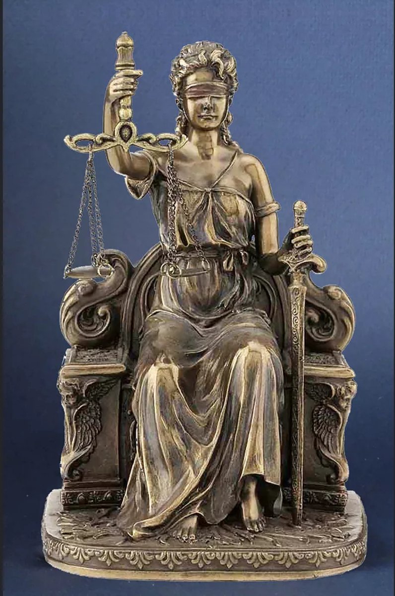 Parastone Beeld Vrouwe Justitia zittend Parastone Brons