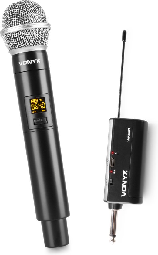 Vonyx WM55 plug-in draadloze microfoonset UHF