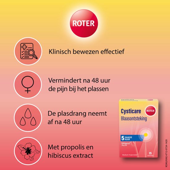 Roter Cysticare - Behandelkuur blaasontsteking - 15 tabletten