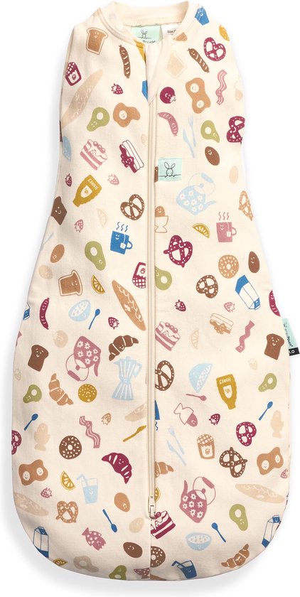 Ergopouch Cocoon inbaker slaapzak – 0,2 Tog – Slaapzak Baby – Inbakerslaapzak – Slaapzakken – Zomer slaapzak – Slaapzak 60 cm – Bon Appetit