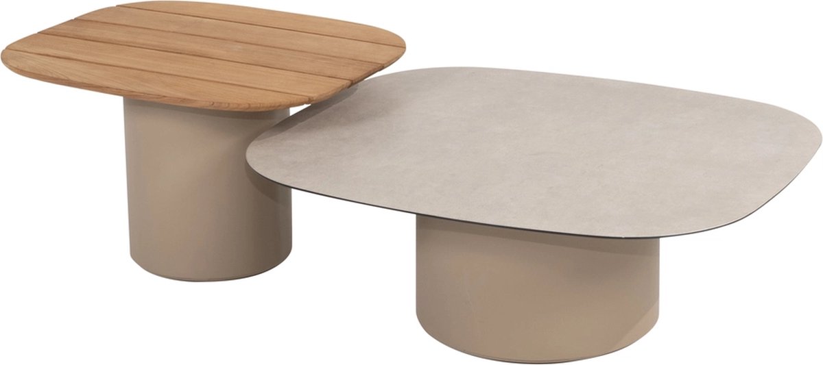 Taste by 4 Seasons Demi set tables basses 50x60 cm et 70x80 cm latte