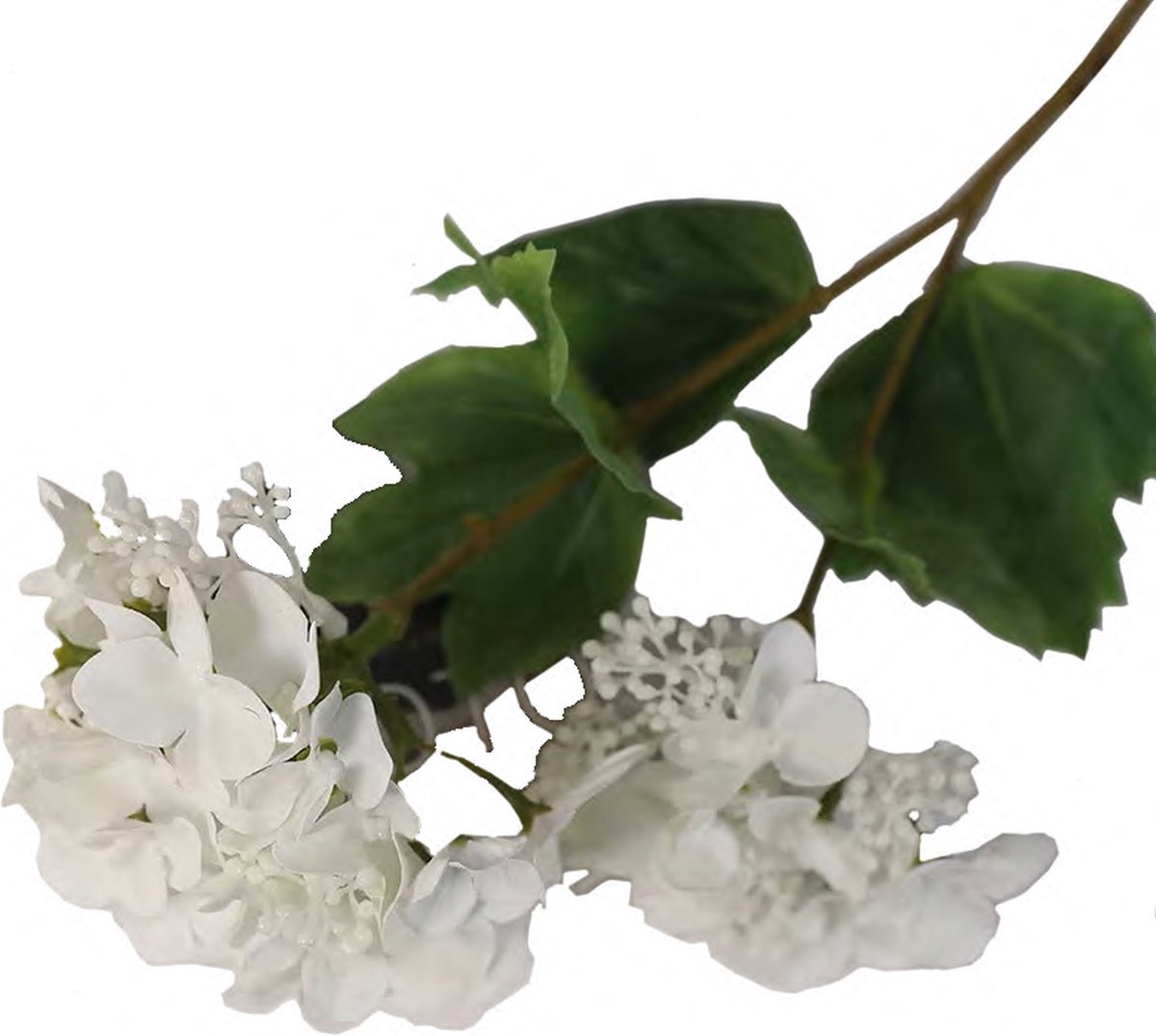 Steelbloem - kunstbloem hortensia klein bloemig 48 cm wit