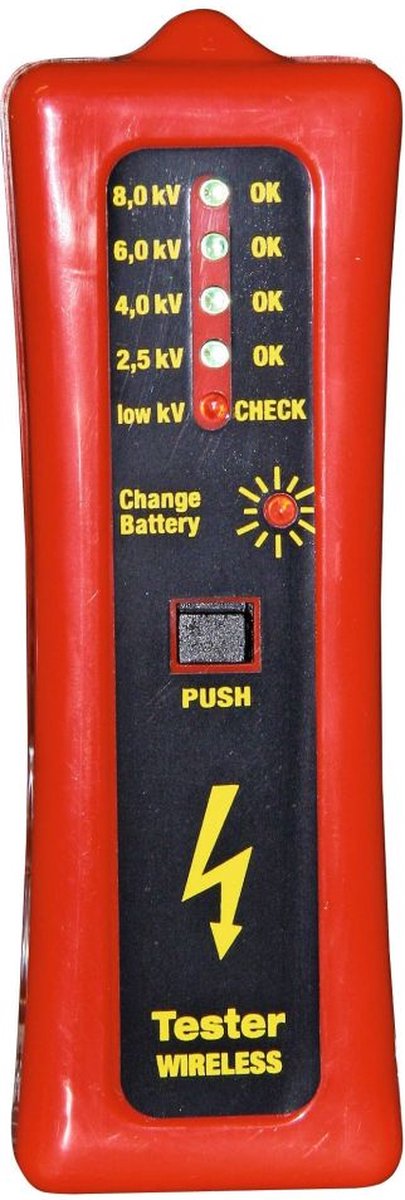 Afrasteringstester met LED signaal - Nauwkeurige Afrasteringstester - Inclusief 9V Batterij - LED-display - Spanningsmeter
