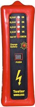 Afrasteringstester met LED signaal - Nauwkeurige Afrasteringstester - Inclusief 9V Batterij - LED-display - Spanningsmeter