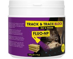Excellent Track & Trace Block Fluo-NP - Lokaas - Muizen & Ratten - 160x15g
