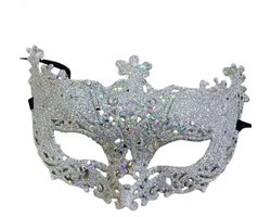 Scoby - Venetiaans Masker - Oogmasker - Gemaskerd Bal - Sensueel - Erotisch Masker - Verkleedpartij - Zilver - One Size