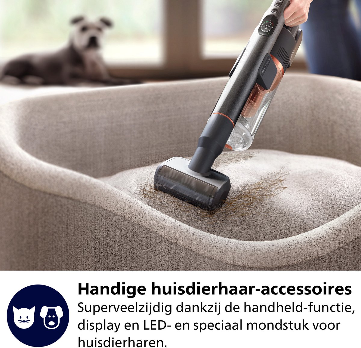 Philips Steelstofzuiger met Dweilfunctie XC7055/01 Aqua - Draadloos en Zonder Zak - Zuigmond met LED Verlichting — afbeelding 7