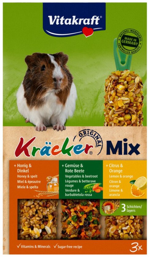 Vitakraft Cavia Kracker - Honing, Fruit & Citroen