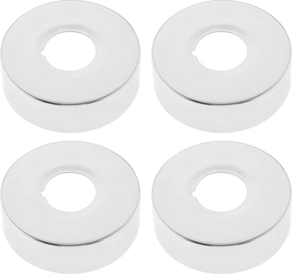 4pcs Chrome Wire Rosette Metal Tube Cover Decorative Cap for Home Bathroom 25mm