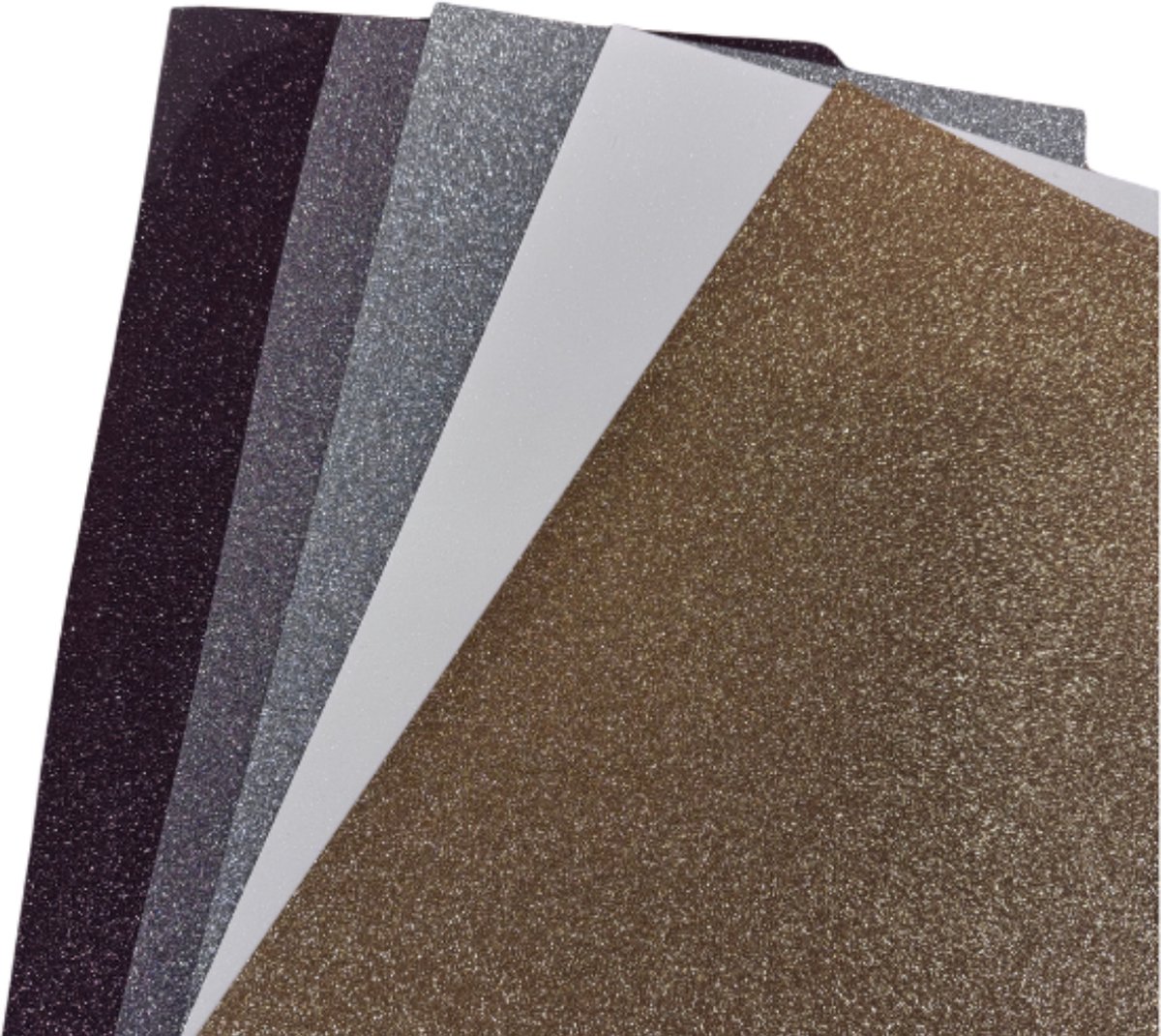 Flexfolie / Iron-on pakket Glitter Pakket 2 - 30x50cm (Cricut, Silhouette)
