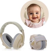 Tobi's House Gehoorbescherming Baby & Kind - Geluidsdempende Koptelefoon - Oorkappen Kinderen - Oorbeschermers Baby - Gehoorbescherming Kinderen - Gehoorbeschermers - 25 dB - Verstelbaar - Beige