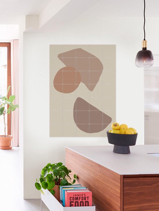 IXXI Mocha, Divers - 100 x 140 cm - Support de suspension gratuit - Grande décoration murale et affiches - Minimaliste, Graphisme, Abstrait, Géométrique