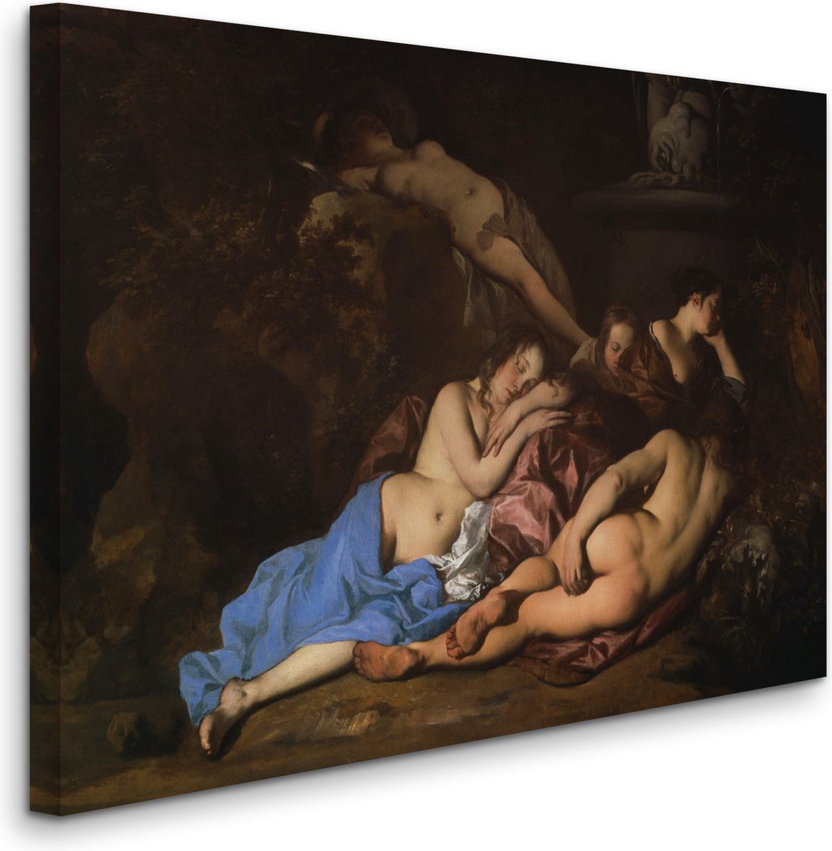 Peter Lely - Nymphs by a Fountain ( Before 1650s) - Nimfen bij een fontein (vóór 1650s) -