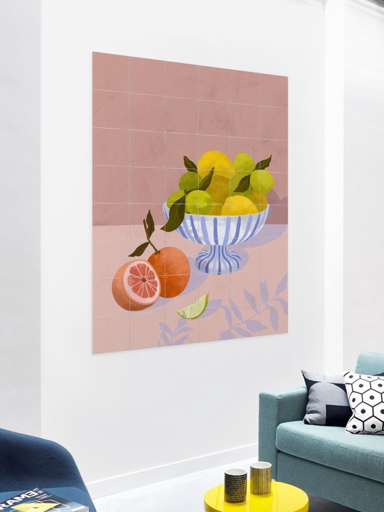 IXXI Bittersweet, Good Blauw - 80 x 100 cm - Support de suspension gratuit - Grande décoration murale et posters - Illustrations, Coloré, Ludique, Art numérique