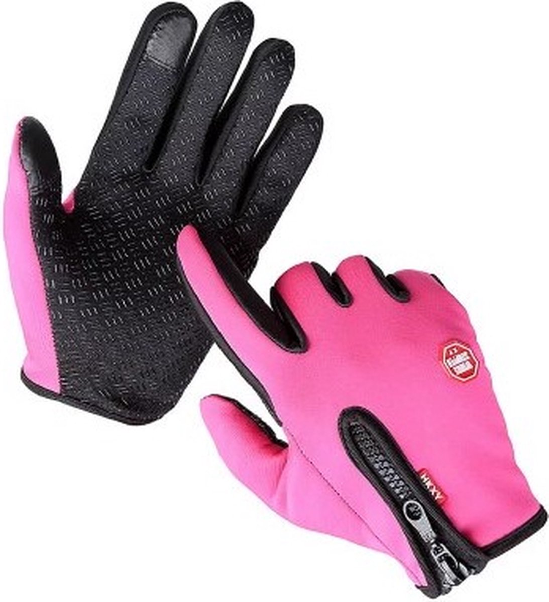 Thermische Touchscreen Handschoenen - Sporthandschoenen - Winddicht - Waterdicht - Fleece - Roze - Maat M