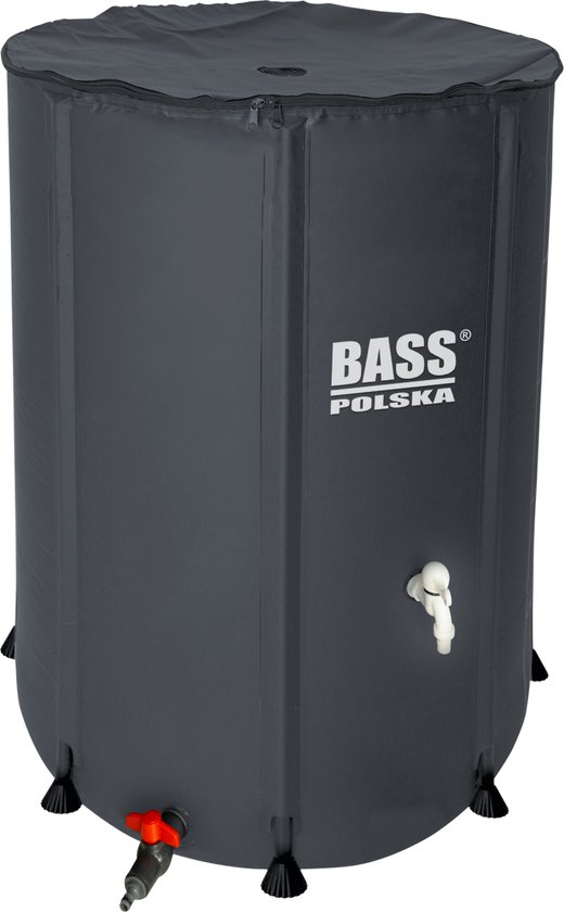 Baril d'eau de pluie 390 l, gris