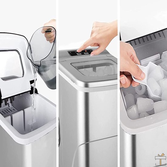 IJsblokjesmachine - PRO 2L - 2 Maten - 12KG/24u - 9 Blokjes in 6 Minuten van Merkloos — afbeelding 4