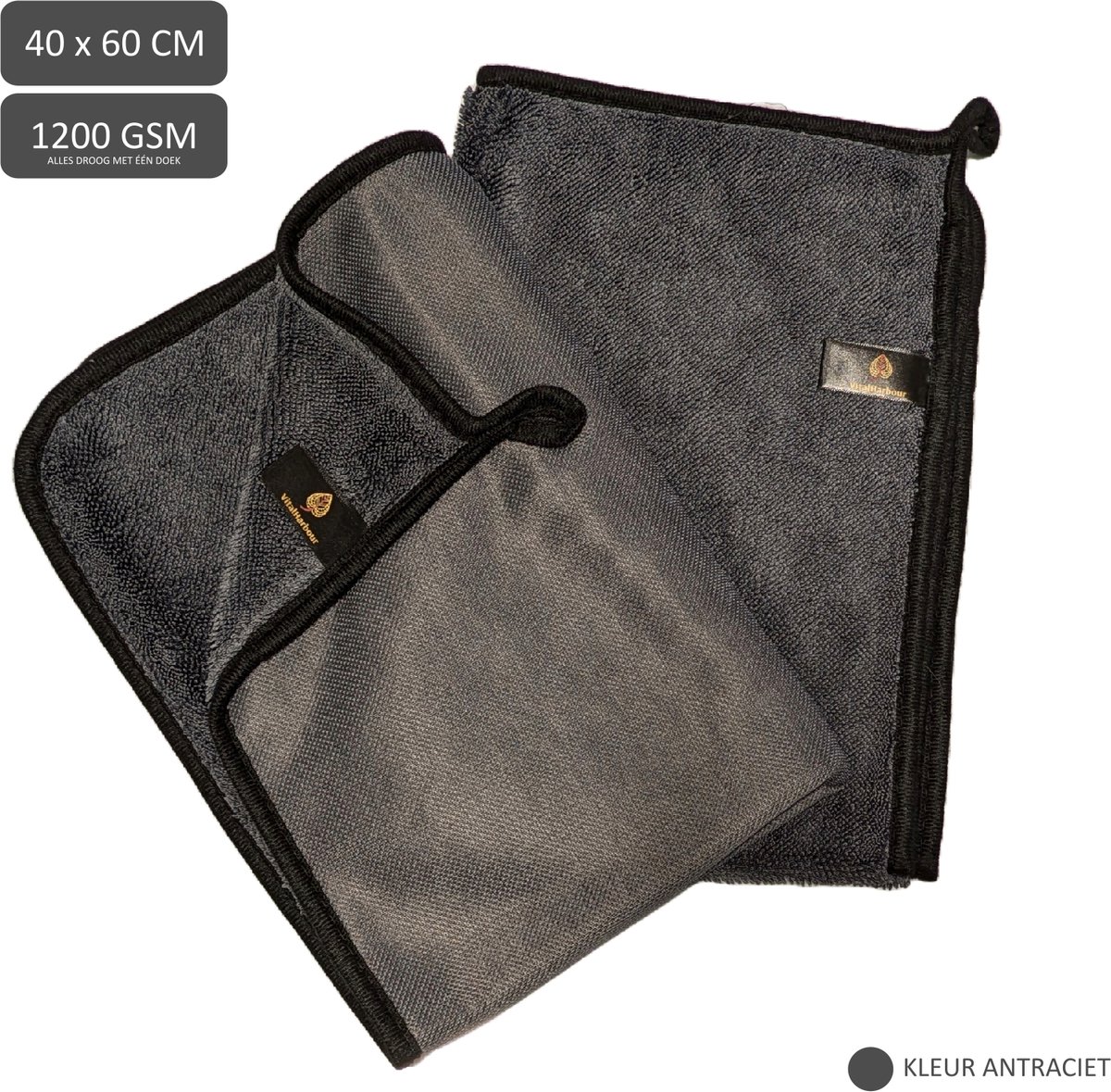 Goedkoopste VitalHarbour Fastdry Droogdoek voor Badkamer- 2 Stuks 60 x 40 cm Schoonmaakdoeken - Raamdoeken Streepvrijdroog - Wonderdoekjes