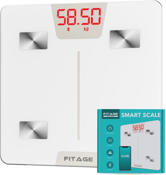FITAGE Weegschaal Personenweegschaal Digitaal