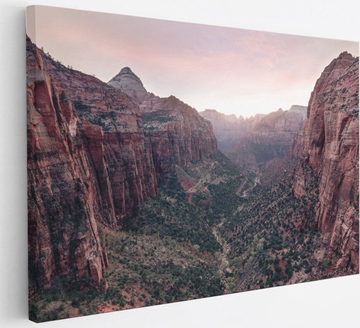 Saammp Canvas Schilderij - Grote Rotsen - Herfst - Landschap - Natuur - 30x20 - Foto op canvas - Wanddecoratie - Muurdecoratie Woonkamer - Slaapkamer decoratie - Canvas Print Multicolor