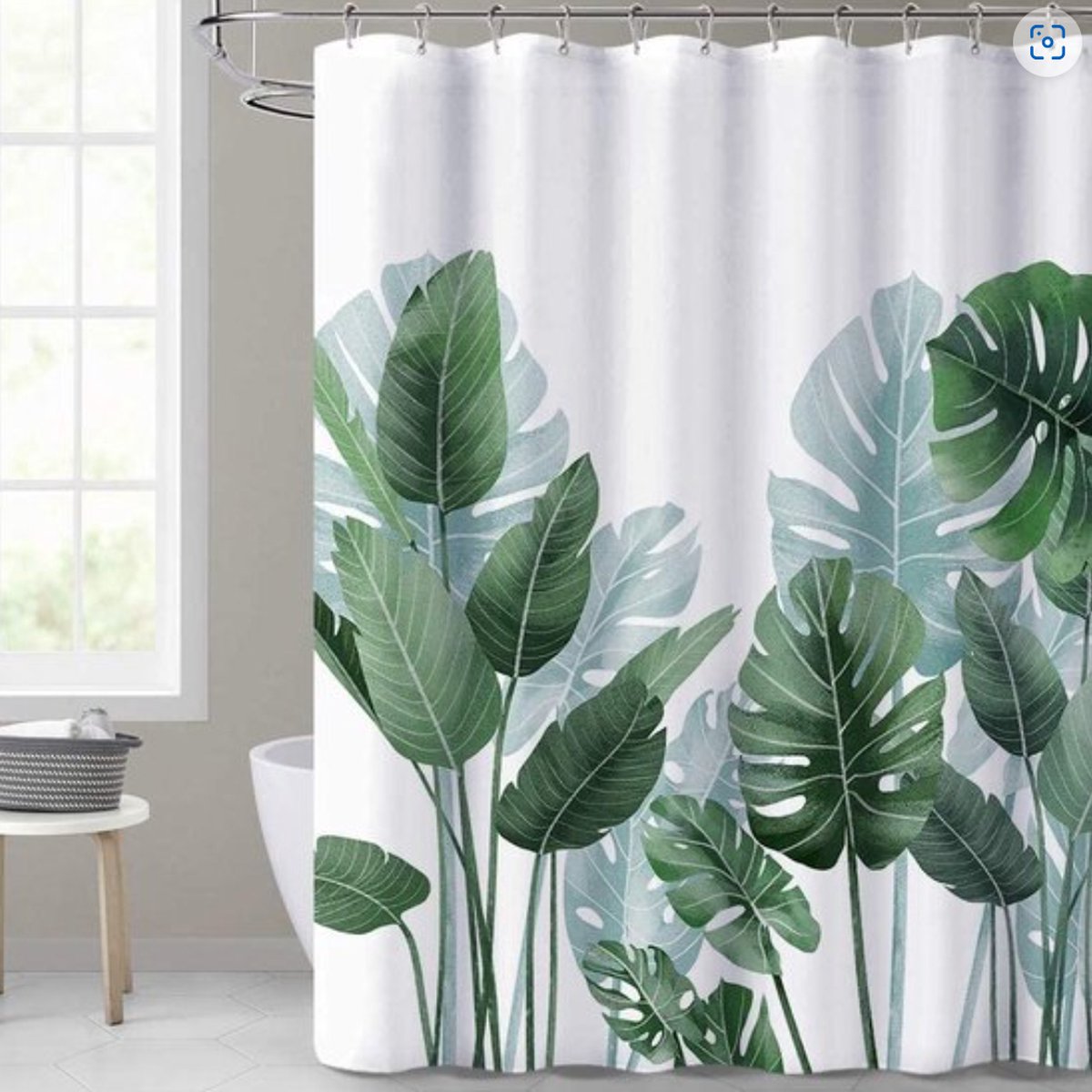 Floraweg Douchegordijn,Shower Curtain,badgordijn,badkamergordijn, Bloemen, bladeren en planten , digitale printen -Anti Schimmel - Inclusief 12 ringen – Waterdicht -Wasbaar- Polyester - 180x200 cm