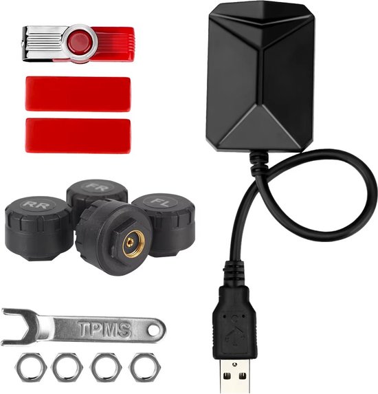 Usb Android Tpms Bandenspanningscontrolesysteem Display Alarmsysteem Intern Extern 4 Sensoren Voor Autonavigatie Radio kopen vanaf een prijs van 28