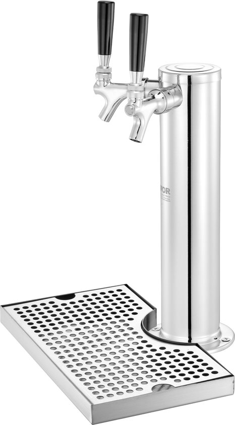 VEVOR Kegerator Toren Kit, Enkele Tap Kraan Bierombouwset Roestvrijstalen Biertoren Tapsysteem Met Dubbele Meter W21 8 Regelaar En A Systeem Vatkoppeling Bierdruppelbak Voor Feestjes Thuis 818562206
