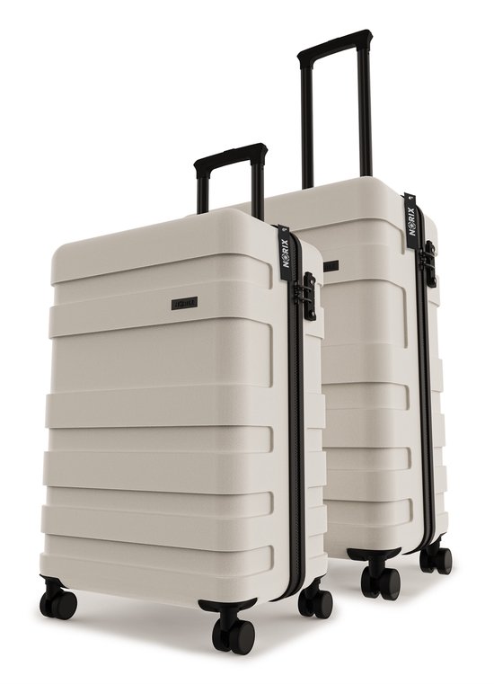 Kofferset - 143L - Trolleyset TSA 2-delig - Handbagage en groot - Norix - Sand White