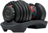 Bol.com Xtreme Verstelbare Dumbbell 24 KG Aanpasbare Halter Gewichten | 15 Dumbbells in 1 | 2.5 t/m 24 KG Gewichtsbereik | Ruimt... aanbieding