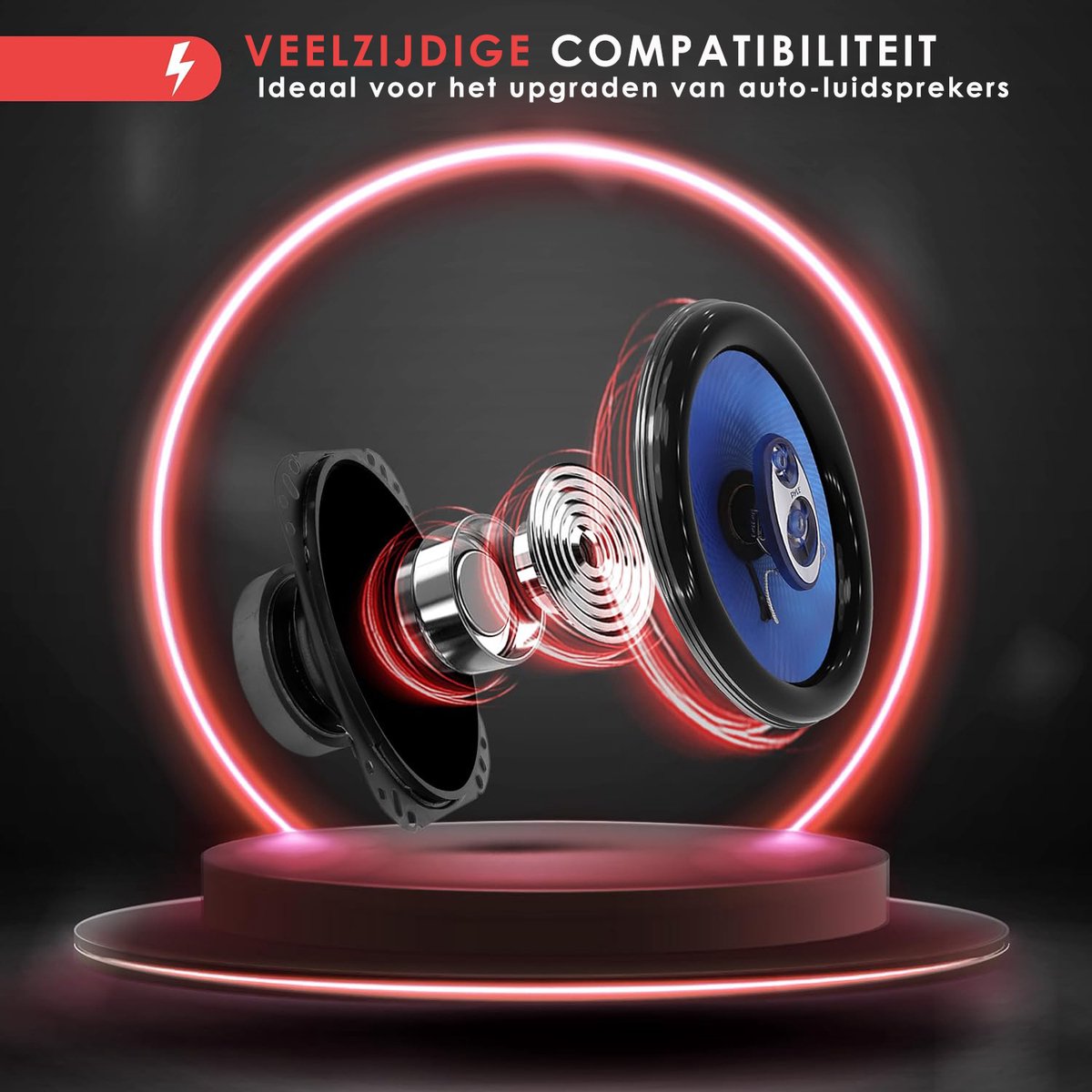 Pyle Auto Luidsprekerset - 3-Weg Auto Speakers – Luidspreker voor Auto- 360 Watt – foto 4