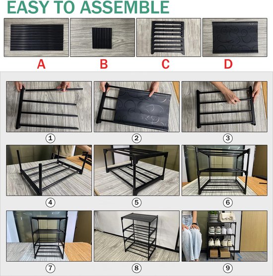 Étagère à chaussures à trois niveaux Selbro ® pour un gain de place intelligent dans n'importe quelle pièce