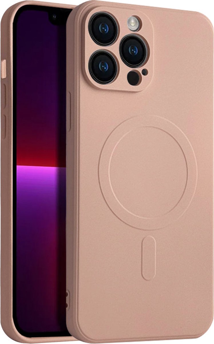 Casify Siliconen Hoesje geschikt voor MagSafe iPhone 13 Pro Max Hoesje - Roze