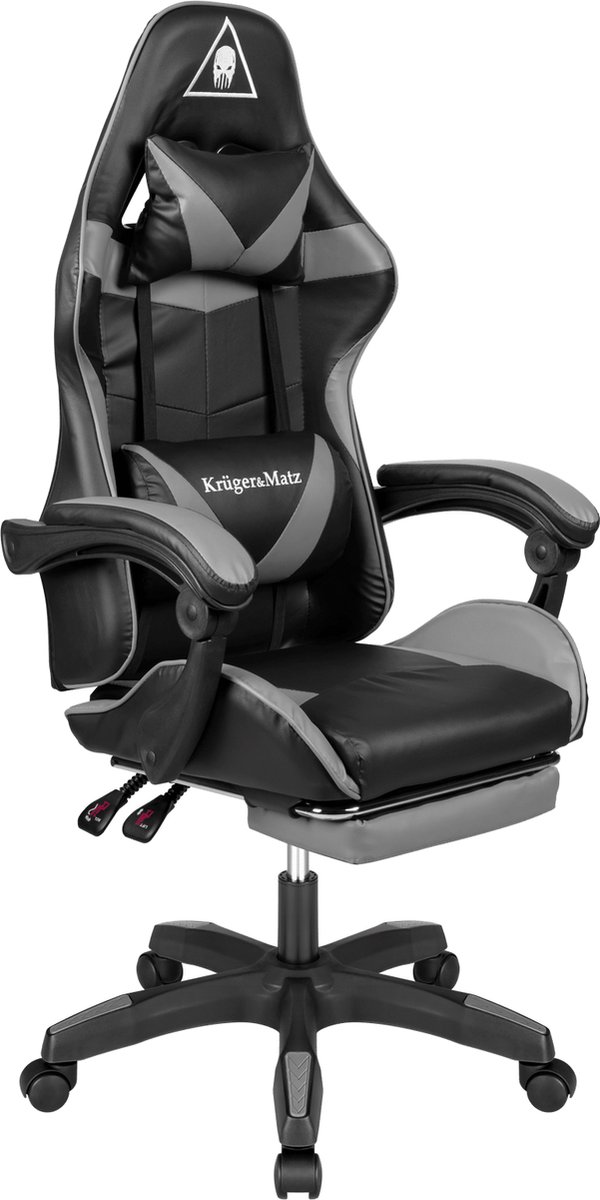 Krüger&Matz KM0790GREY - Warrior GX-150 gaming stoel, grijs-zwart thumbnail 6