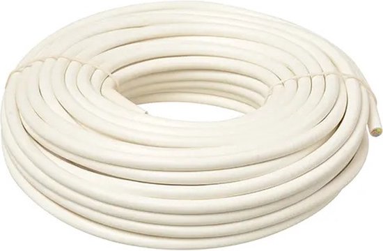 Home Sweet Home textielkabel wit 3x0,75mm2