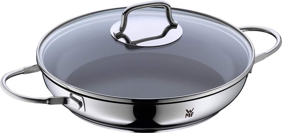 Le Creuset Wok met glazen deksel Zwart 36 cm