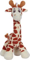 Giraffe (Oranje/Wit) Dierentuin Pluche Knuffel 27 cm {Speelgoed Dieren Knuffeldier Knuffelbeest voor kinderen jongens meisjes | Giraf Animal Plush Toy}
