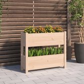 The Living Store Houten Plantenbak - Massief grenenhout - 77 x 25 x 66 cm - Decoratieve functie