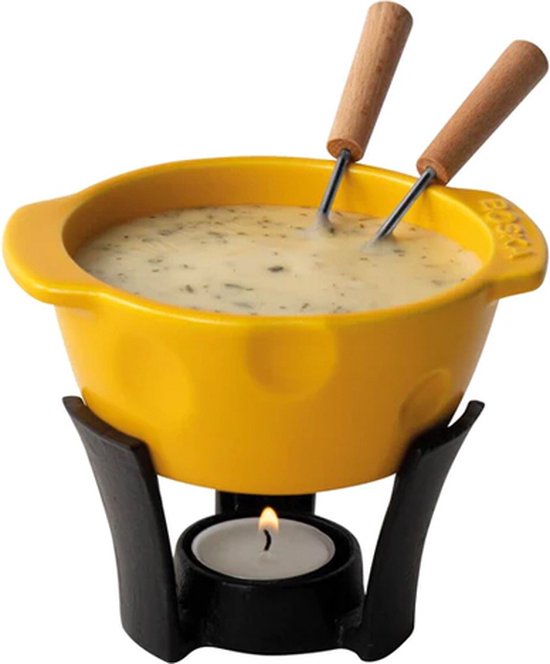 Caquelon fondue orange fromage poelon casserole couvercle orange Taille 16  cm