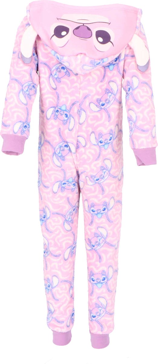 Lilo & Stitch Coral-Fleece Onesie - Kinderen - Angel - Roze - Maat 98/104 — afbeelding 2