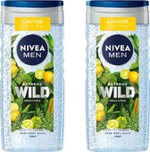 NIVEA MEN - Douchegel – Extreme Wild Fresh Citrus - 2 x 250 ml