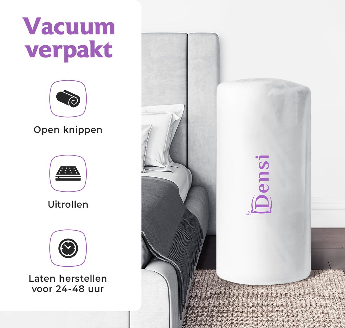 Densi - Matras - 140x200 cm - 20cm dik -Medium - HR Koudschuim thumbnail 4