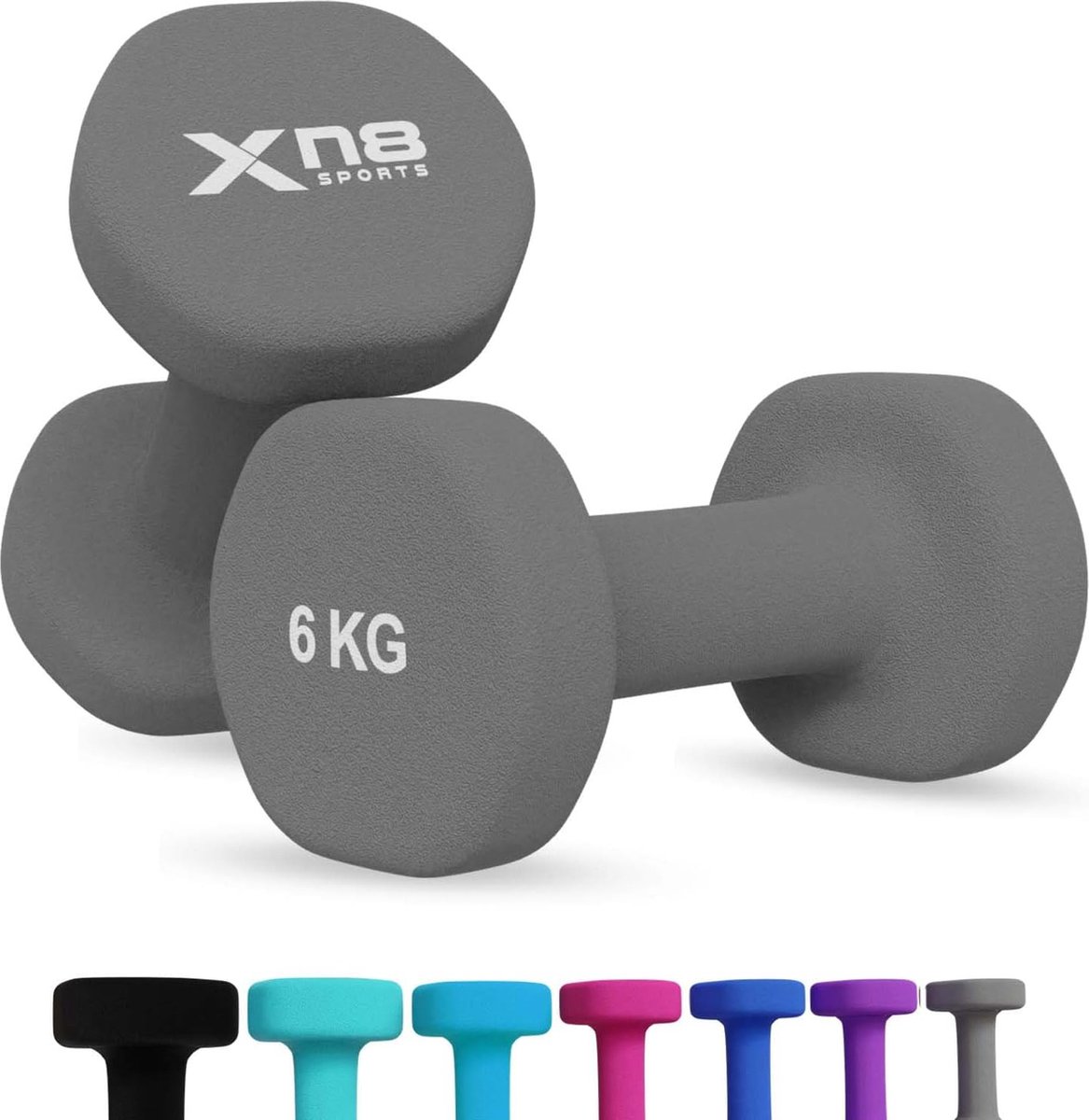 Neopreen halters set van 2 haltergewichten van 1-10 kg halterset - gewichten halterset voor gymnastiek aerobics pilates dames heren